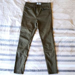 Petite Olive Green Skinny Jeans 6